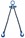 5.6 tonne Grade 100 2 Leg Chain sling c/w Latch Hooks