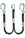 Kratos Safety FA30100020 140kg 2mtr Twin Expandable Shock Absorbing Lanyard
