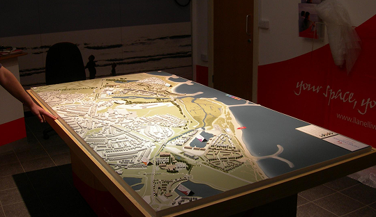 Illuminated model display table