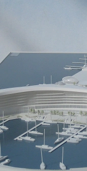 White architectural models