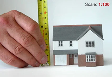 Architectural model scale comparison